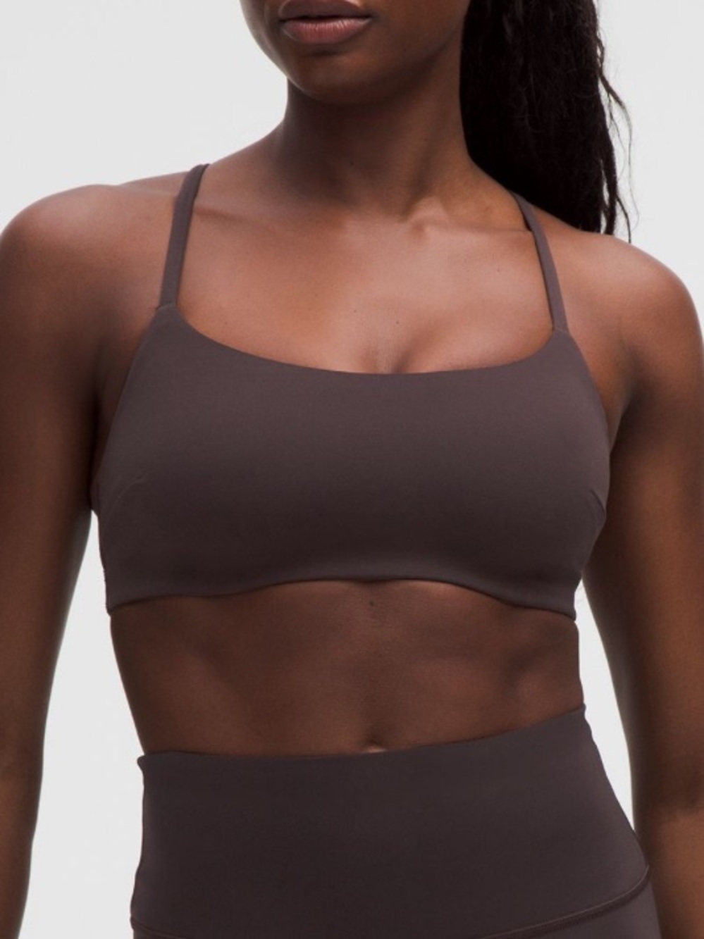 Lululemon Wunder train strappy bra c/d sequoia